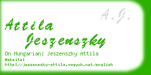 attila jeszenszky business card